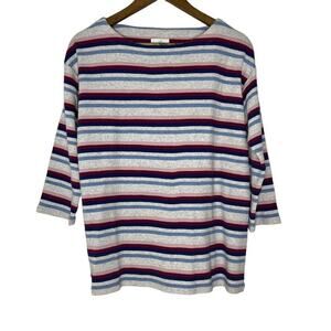 J Jill Multicolor Striped Half Sleeve Shirt Size Small Women’s